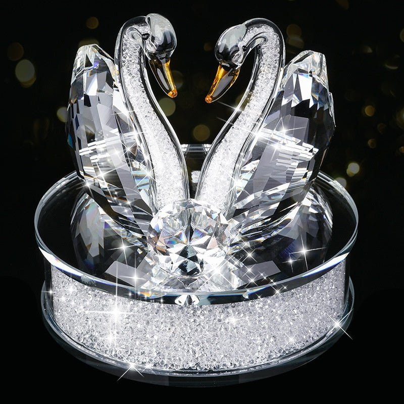 Car Ornament Decoration Supplies Crystal Swan Perfume Holder