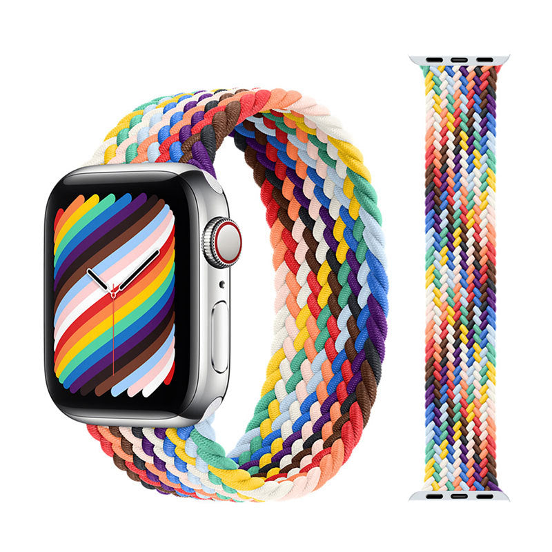 Fashion Trend New Watch Strap Elastic Single Loop Braided Nylon Strap