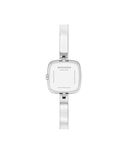 Movado Women’s Museum Bangle Watch – Swiss Quartz – 21 mm Cushion, Round or Oval Case – Classic Stainless Steel Bracelet – Gift for Her