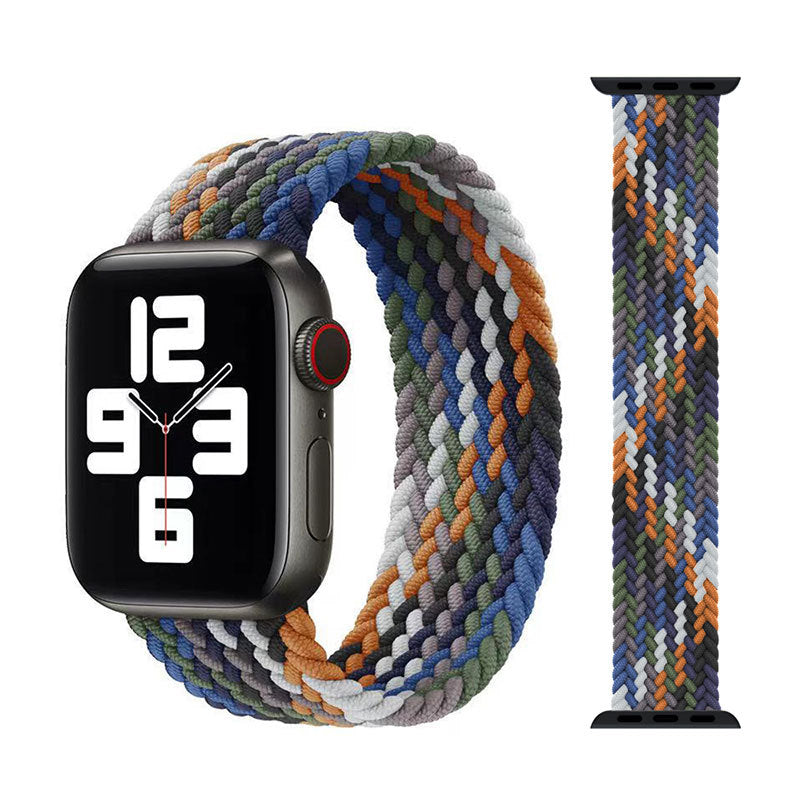 Fashion Trend New Watch Strap Elastic Single Loop Braided Nylon Strap