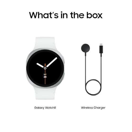 Samsung Galaxy Watch 8 (2025) 44mm Bluetooth Smartwatch, Cushion Design, Fitness Tracker, Sleep Coaching, Running Coach, Energy Score, Heart Rate Tracking, Silver [US Version, 2 Yr Warranty]