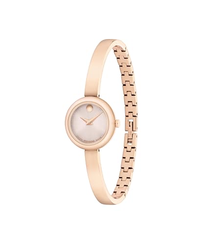 Movado Women’s Museum Bangle Watch – Swiss Quartz – 21 mm Cushion, Round or Oval Case – Classic Stainless Steel Bracelet – Gift for Her