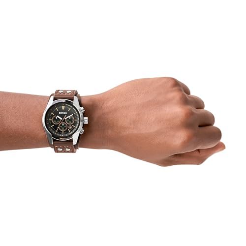 Fossil Men's Coachman Quartz Stainless Steel and Leather Chronograph Watch