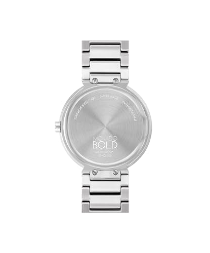 Movado Bold Horizon Ultra Thin Watch for Women - Swiss Made - Water Resistant 3ATM/30 Meters - Sleek and Slim Premium Luxury Wristwatch for Ladies - 34mm