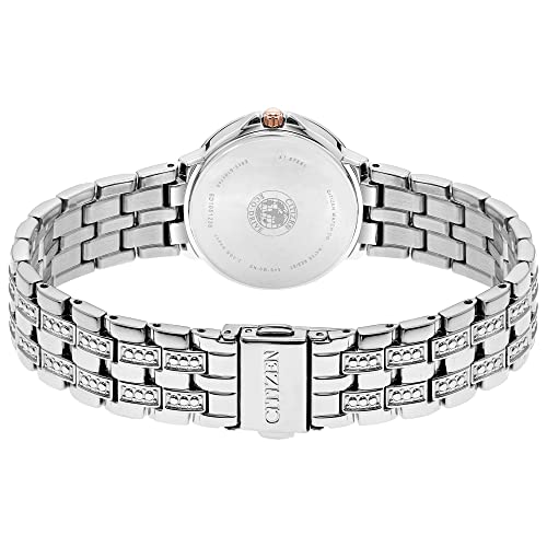 Citizen Ladies' Silhouette Crystal Eco-Drive Watch, 3-Hand Date, Stainless Steel