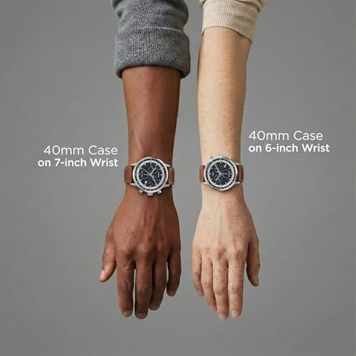 Timex Men's Waterbury Classic Chrono 40mm Stainless Steel Quartz Dress Watch with Leather Strap