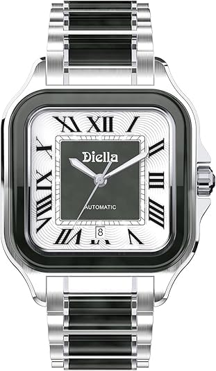 Diella Watches for Men, Mens Watches Waterproof Date Luminous, Dial is Inlaid with Emerald Jade, Crown with Sapphire Automatic Watches for Men Highend Luxurious Gift