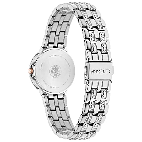Citizen Ladies' Silhouette Crystal Eco-Drive Watch, 3-Hand Date, Stainless Steel
