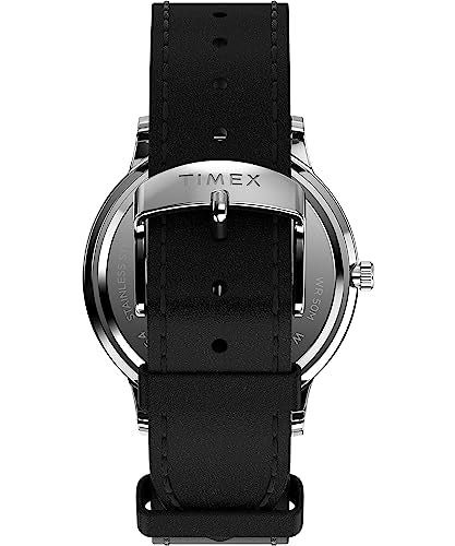 Timex Men's Waterbury Classic Chrono 40mm Stainless Steel Quartz Dress Watch with Leather Strap