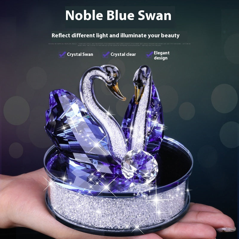 Car Ornament Decoration Supplies Crystal Swan Perfume Holder