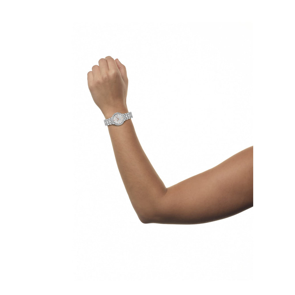 Citizen Ladies' Silhouette Crystal Eco-Drive Watch, 3-Hand Date, Stainless Steel