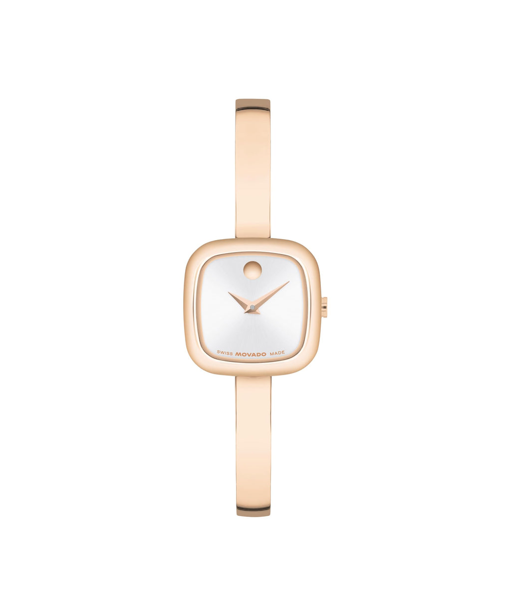 Movado Women’s Museum Bangle Watch – Swiss Quartz – 21 mm Cushion, Round or Oval Case – Classic Stainless Steel Bracelet – Gift for Her