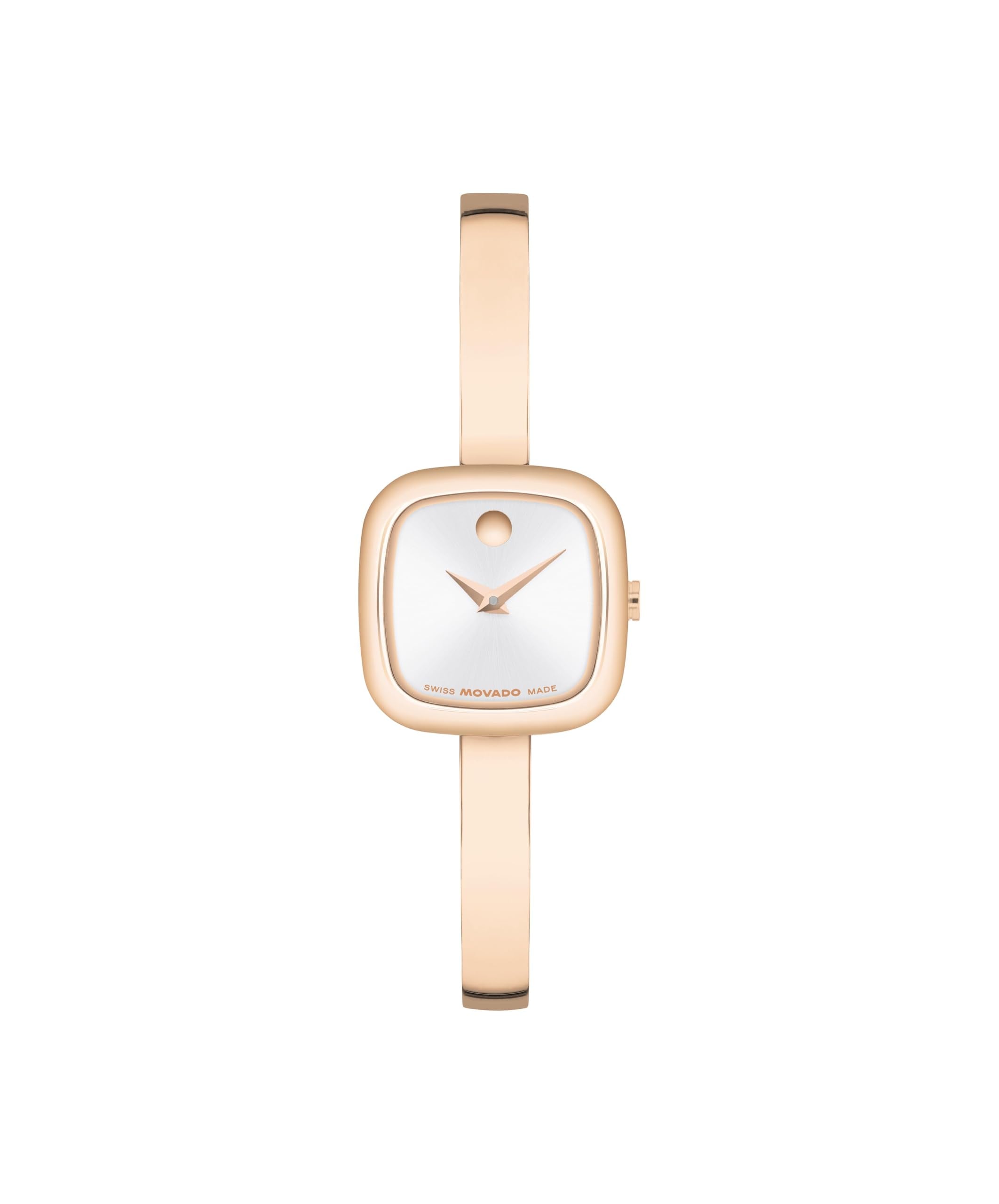 Movado Women’s Museum Bangle Watch – Swiss Quartz – 21 mm Cushion, Round or Oval Case – Classic Stainless Steel Bracelet – Gift for Her