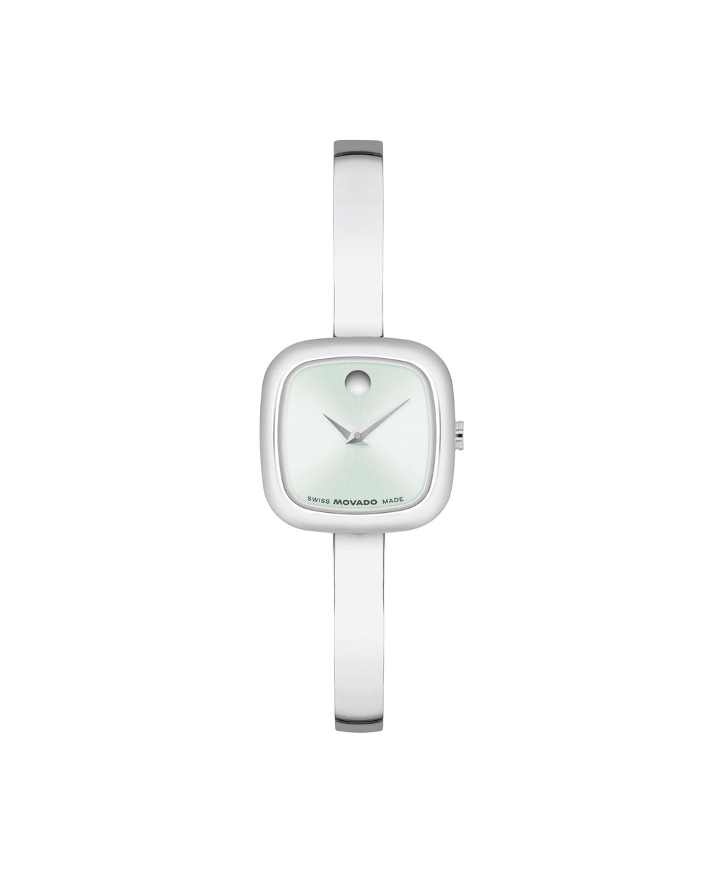 Movado Women’s Museum Bangle Watch – Swiss Quartz – 21 mm Cushion, Round or Oval Case – Classic Stainless Steel Bracelet – Gift for Her