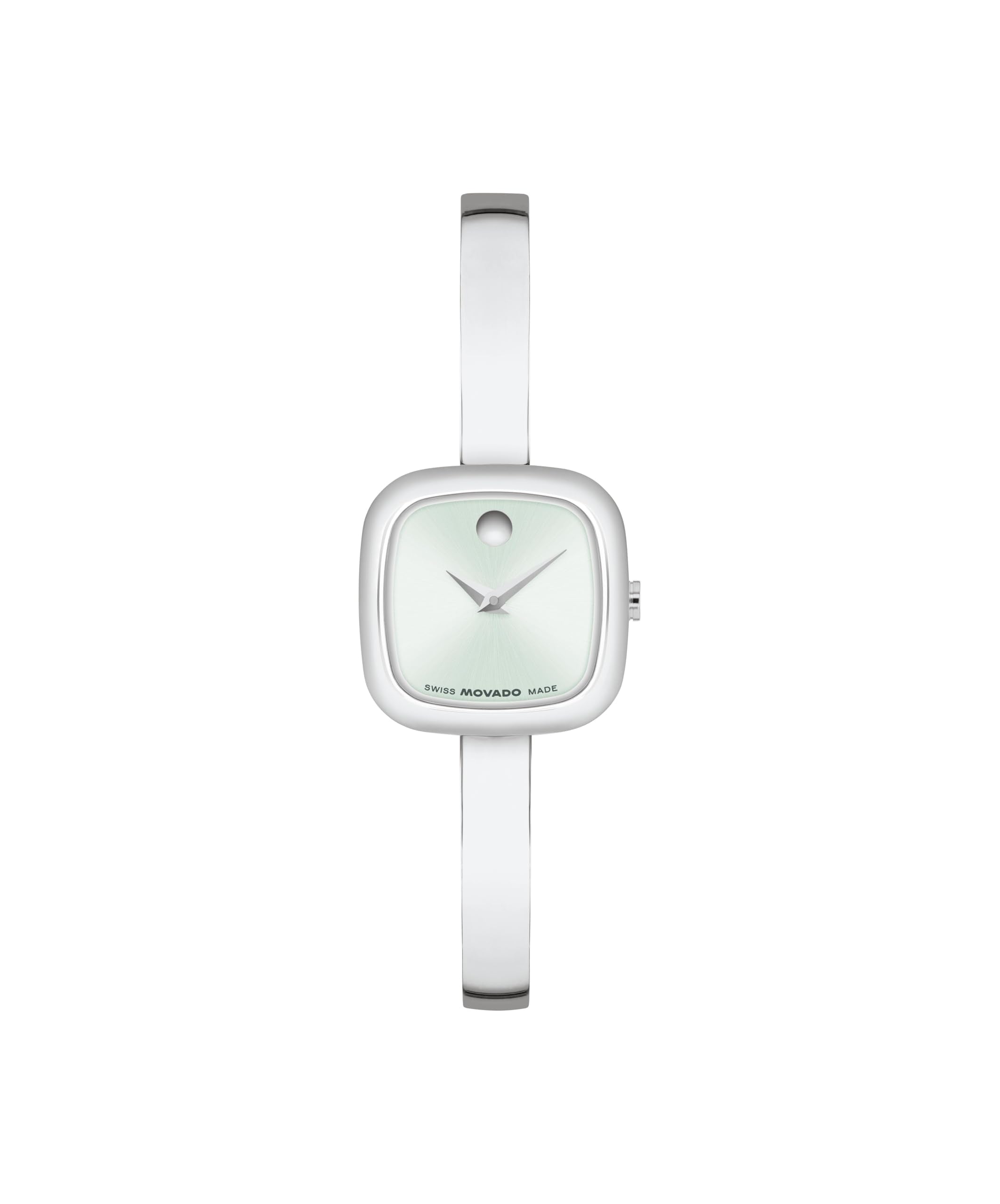 Movado Women’s Museum Bangle Watch – Swiss Quartz – 21 mm Cushion, Round or Oval Case – Classic Stainless Steel Bracelet – Gift for Her