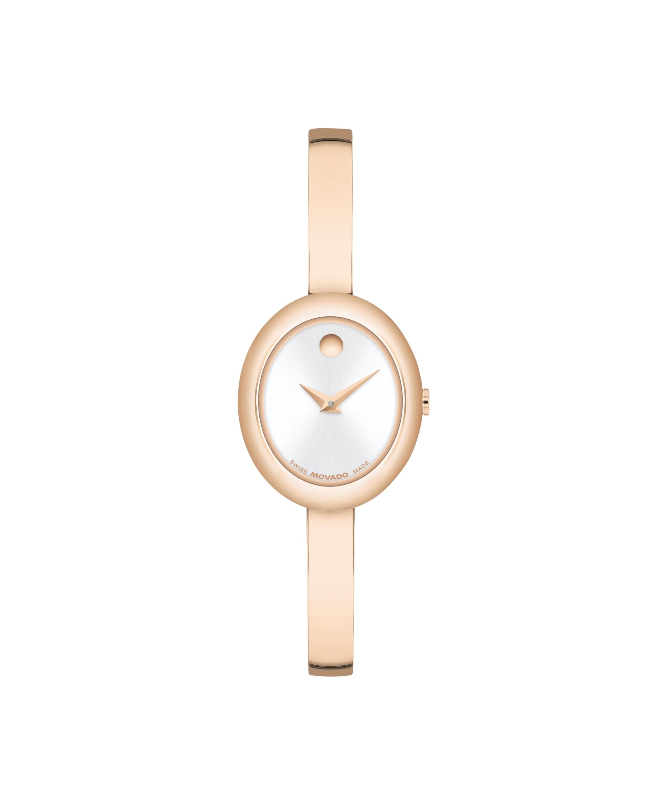 Movado Women’s Museum Bangle Watch – Swiss Quartz – 21 mm Cushion, Round or Oval Case – Classic Stainless Steel Bracelet – Gift for Her