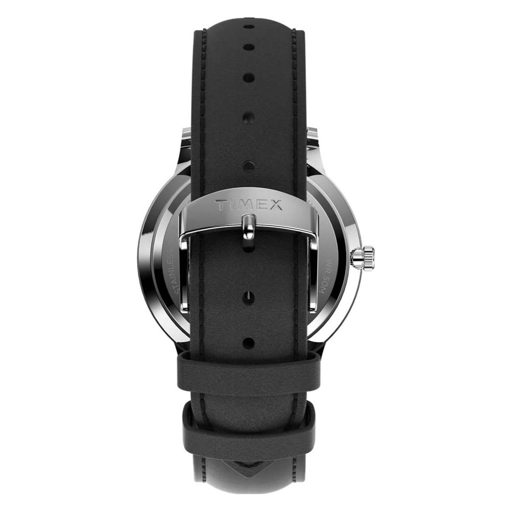 Timex Men's Waterbury Classic Chrono 40mm Stainless Steel Quartz Dress Watch with Leather Strap