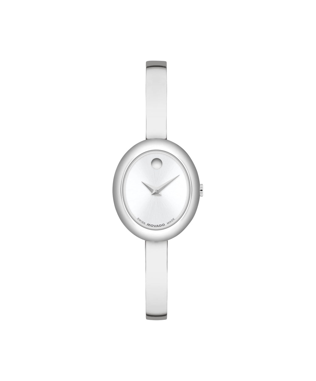 Movado Women’s Museum Bangle Watch – Swiss Quartz – 21 mm Cushion, Round or Oval Case – Classic Stainless Steel Bracelet – Gift for Her