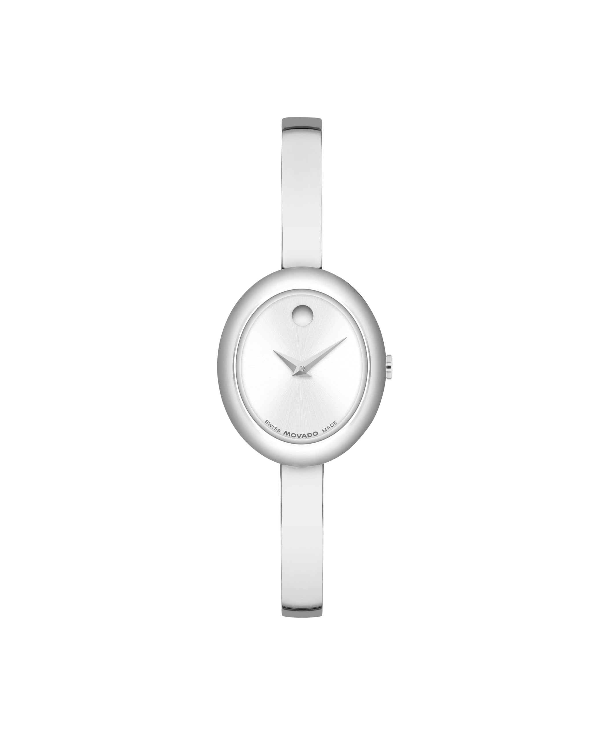 Movado Women’s Museum Bangle Watch – Swiss Quartz – 21 mm Cushion, Round or Oval Case – Classic Stainless Steel Bracelet – Gift for Her