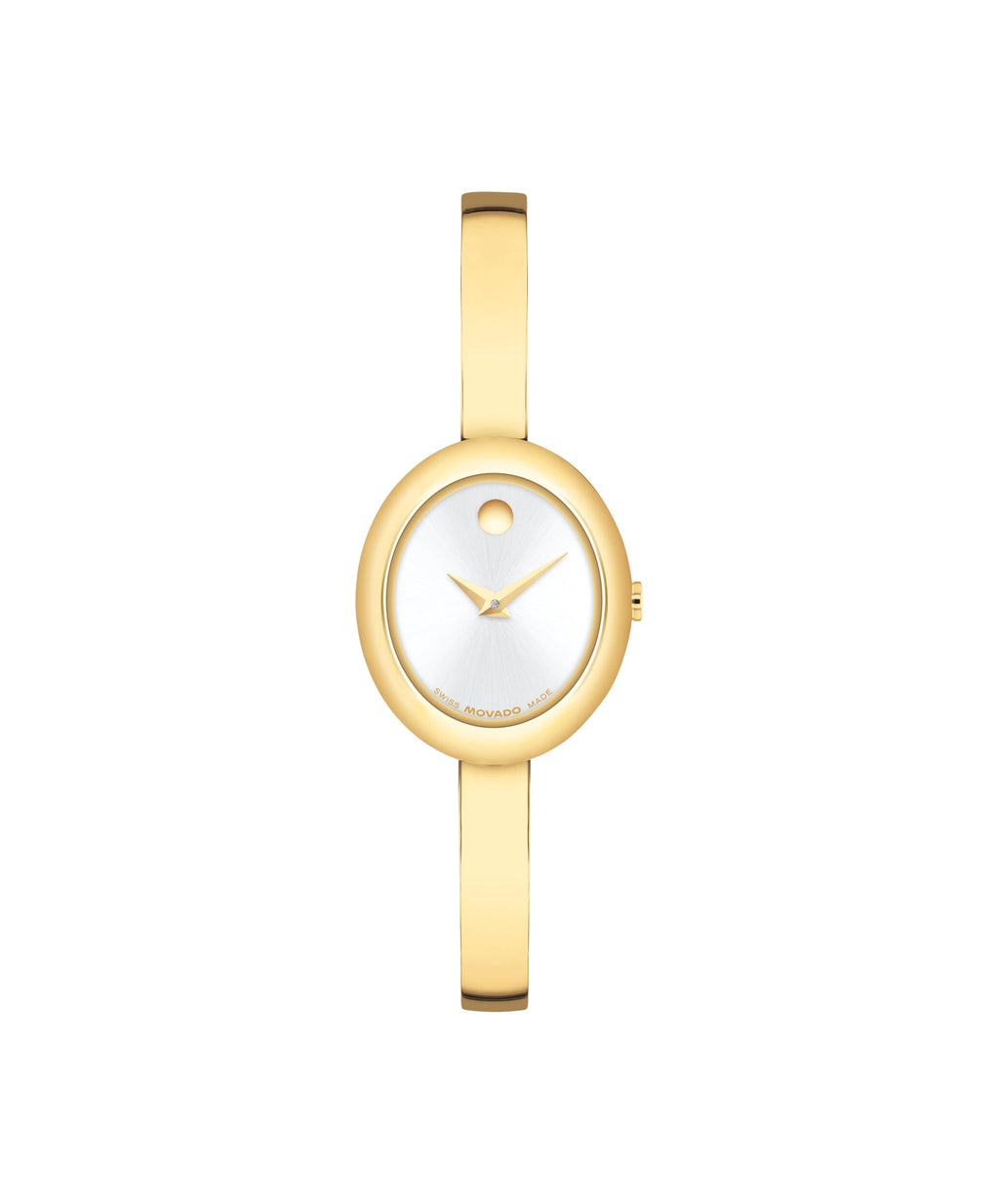 Movado Women’s Museum Bangle Watch – Swiss Quartz – 21 mm Cushion, Round or Oval Case – Classic Stainless Steel Bracelet – Gift for Her