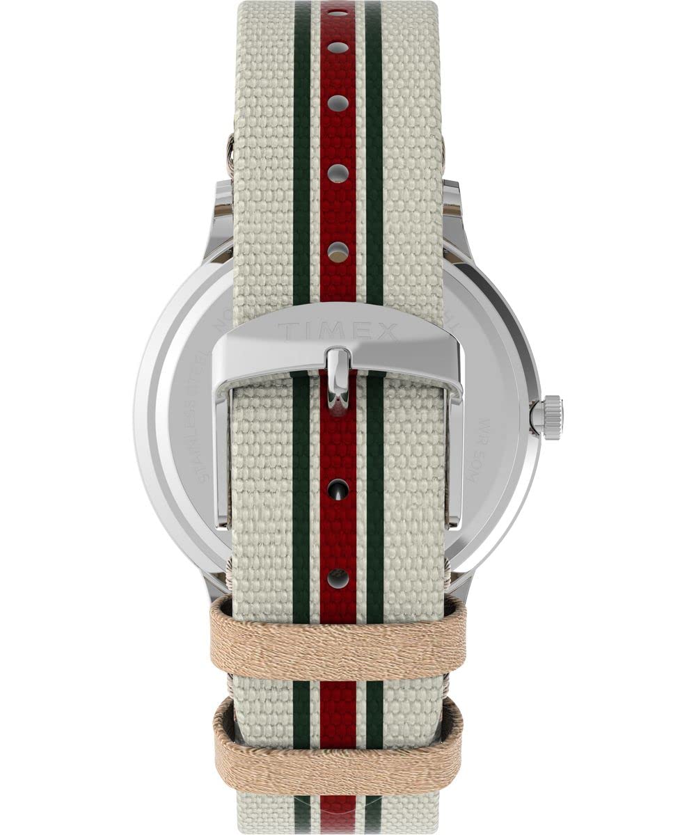 Timex Men's Waterbury Classic Chrono 40mm Stainless Steel Quartz Dress Watch with Leather Strap