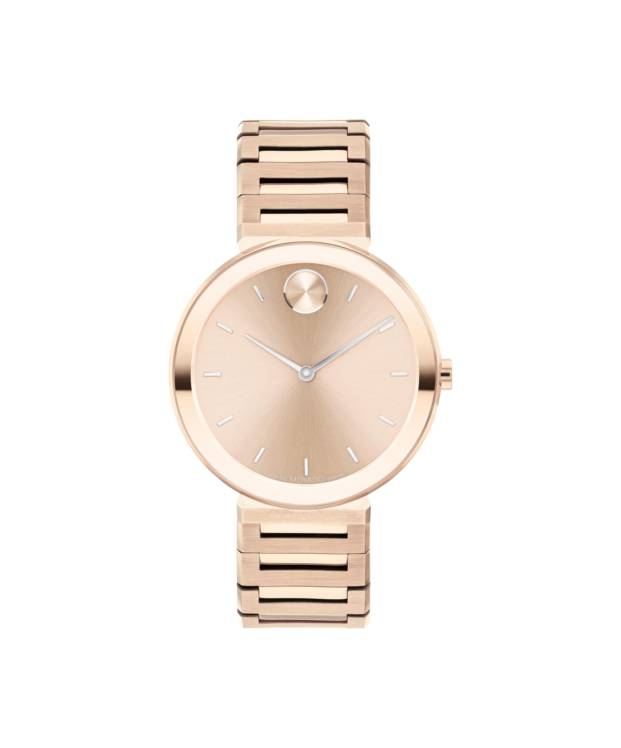 Movado Bold Horizon Ultra Thin Watch for Women - Swiss Made - Water Resistant 3ATM/30 Meters - Sleek and Slim Premium Luxury Wristwatch for Ladies - 34mm