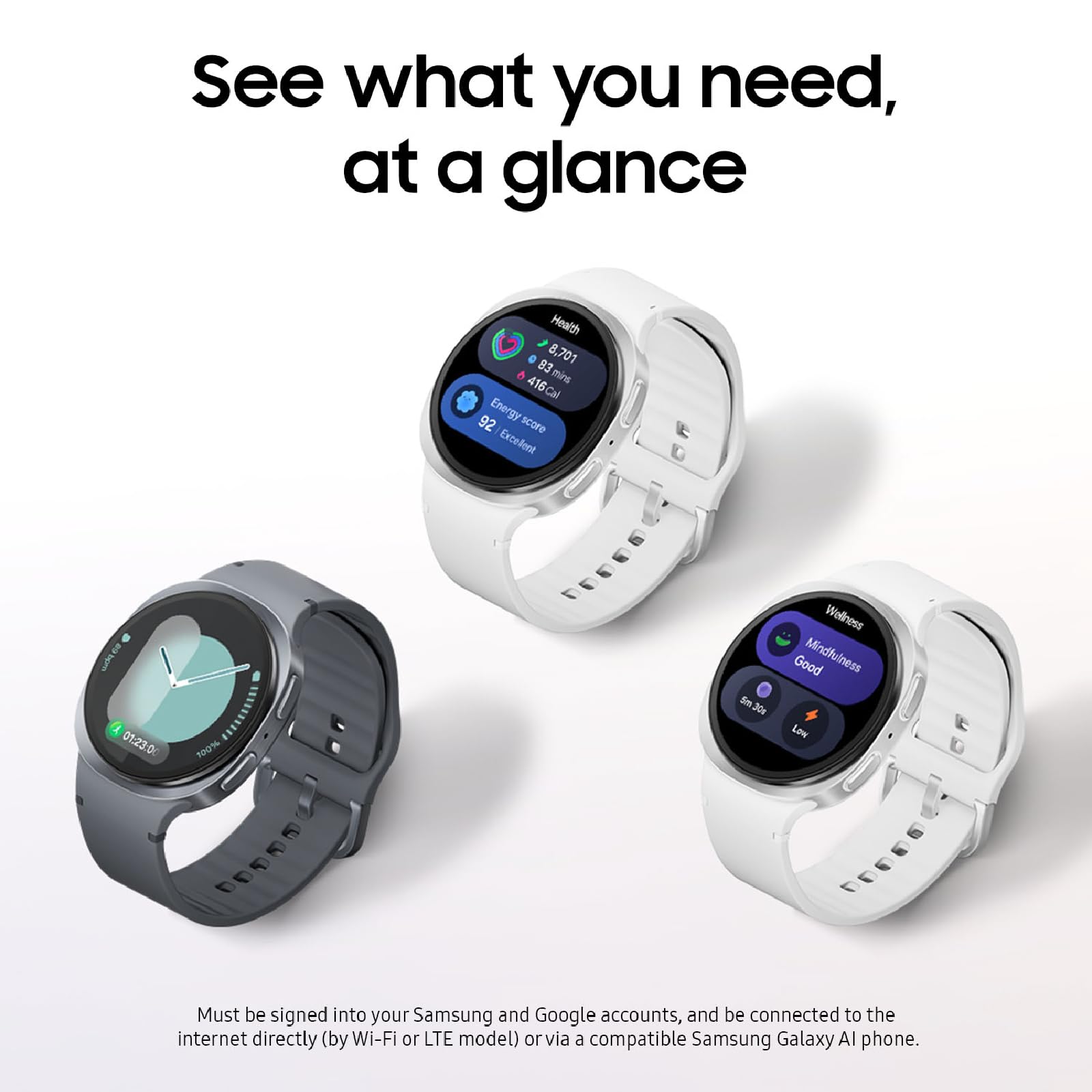Samsung Galaxy Watch 8 (2025) 44mm Bluetooth Smartwatch, Cushion Design, Fitness Tracker, Sleep Coaching, Running Coach, Energy Score, Heart Rate Tracking, Silver [US Version, 2 Yr Warranty]