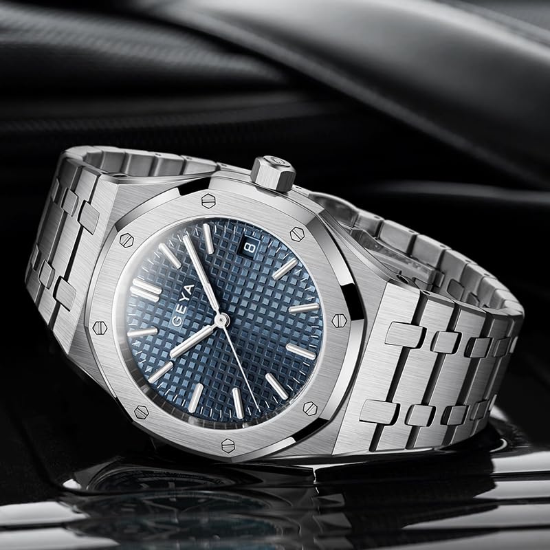 Redhai Automatic Mechanical Watch Skeleton Stainless 50M Waterproof Anti Shock Casual Diver Men Wrist Watch Sterling Watches Chronograph Analog Business Casual Fashion Adjustable Silicone Band