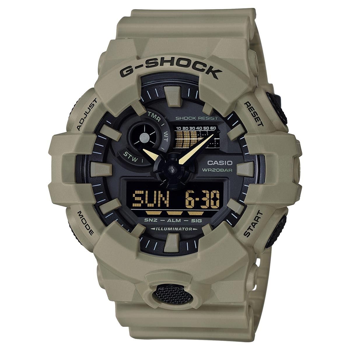 Casio Men's 700UC Series G-Shock Quartz 200M WR Shock Resistant Resin Strap and Case