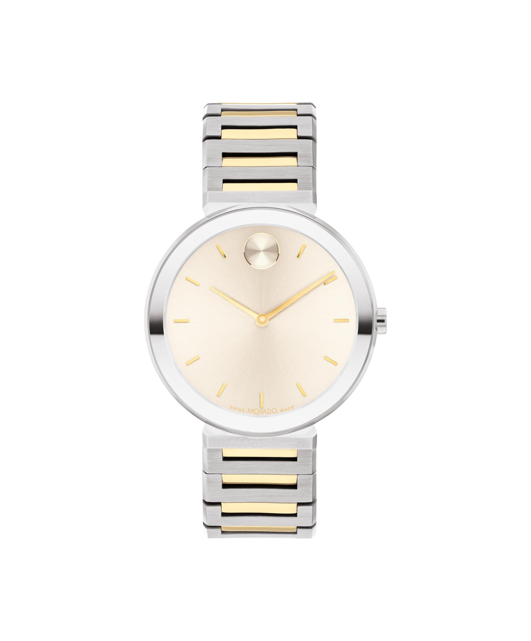 Movado Bold Horizon Ultra Thin Watch for Women - Swiss Made - Water Resistant 3ATM/30 Meters - Sleek and Slim Premium Luxury Wristwatch for Ladies - 34mm