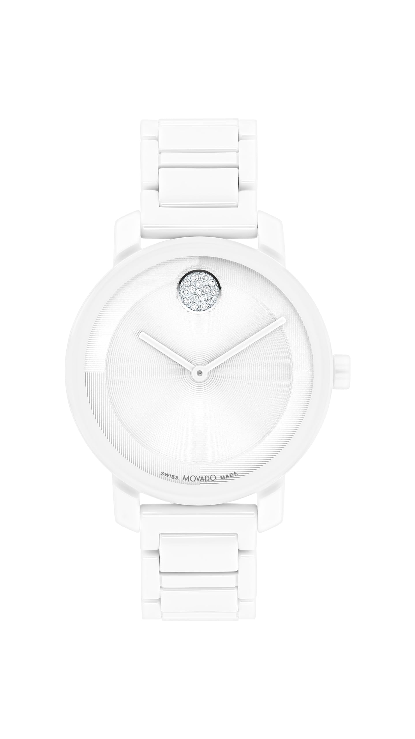 Movado Bold Women's Evolution 2.0 Ceramic Watch - Swiss Quartz Movement - Crystal Set Dot - 3 ATM Water Resistance - Luxury Timepiece - Gift for Her - 34mm