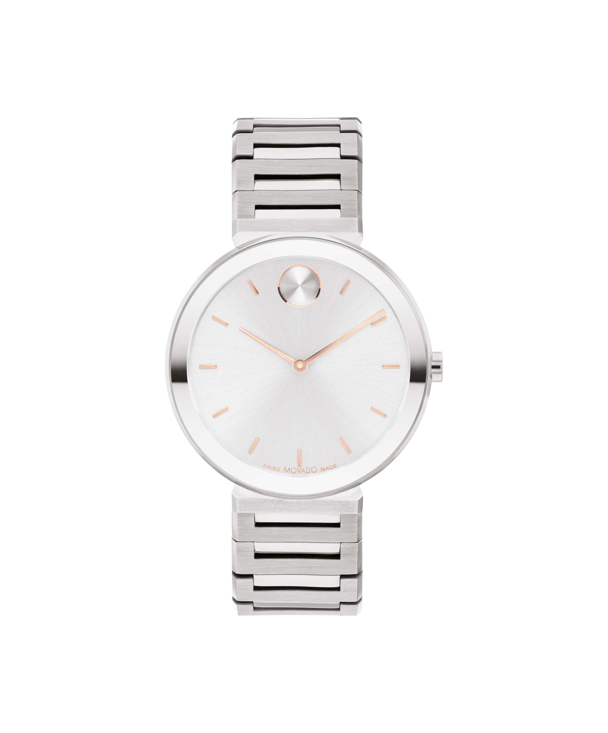 Movado Bold Horizon Ultra Thin Watch for Women - Swiss Made - Water Resistant 3ATM/30 Meters - Sleek and Slim Premium Luxury Wristwatch for Ladies - 34mm