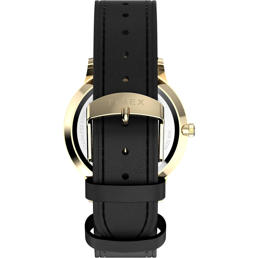 Timex Men's Waterbury Classic Chrono 40mm Stainless Steel Quartz Dress Watch with Leather Strap