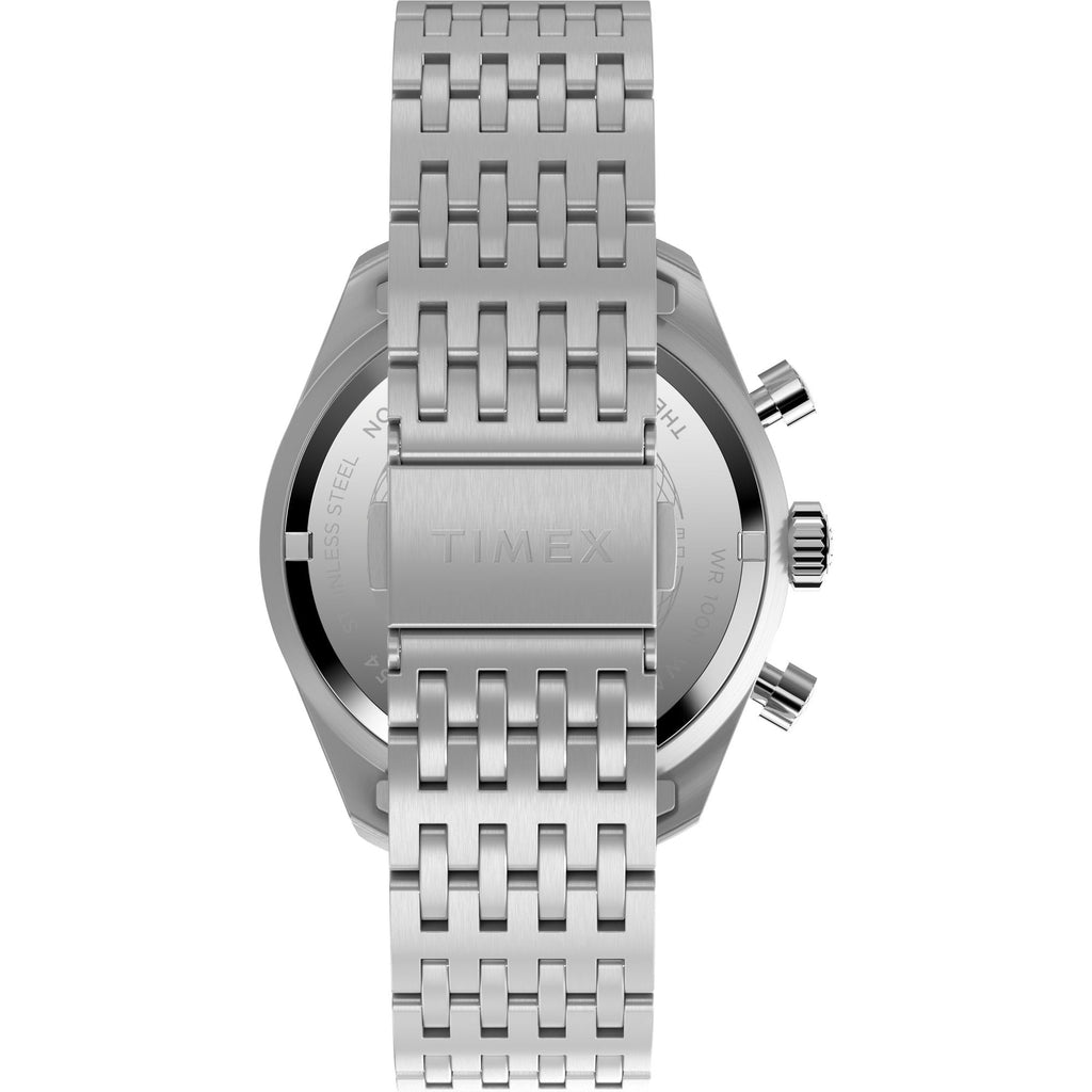 Timex Men's Waterbury Classic Chrono 40mm Stainless Steel Quartz Dress Watch with Leather Strap