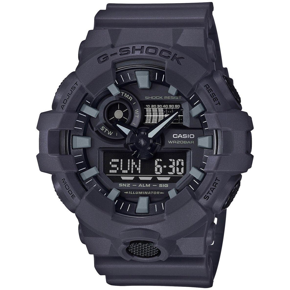 Casio Men's 700UC Series G-Shock Quartz 200M WR Shock Resistant Resin Strap and Case