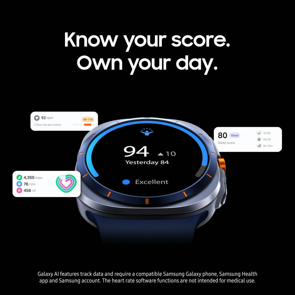 Samsung Galaxy Watch Ultra (2025) 47mm LTE Smartwatch, Titanium Casing, Advanced Sleep Coaching, Running Coach, Energy Score, Heart Rate Tracking, GPS, Titanium Gray [US Version, 2 Yr Warranty]