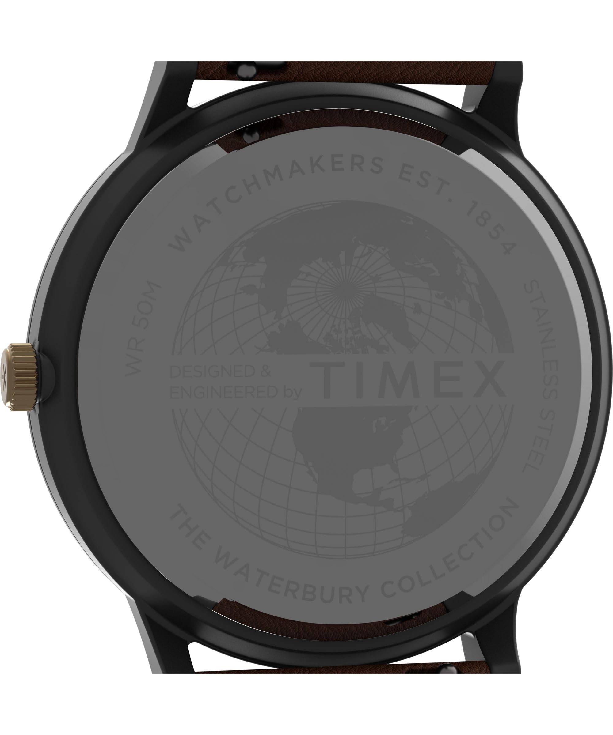 Timex Men's Waterbury Classic Chrono 40mm Stainless Steel Quartz Dress Watch with Leather Strap