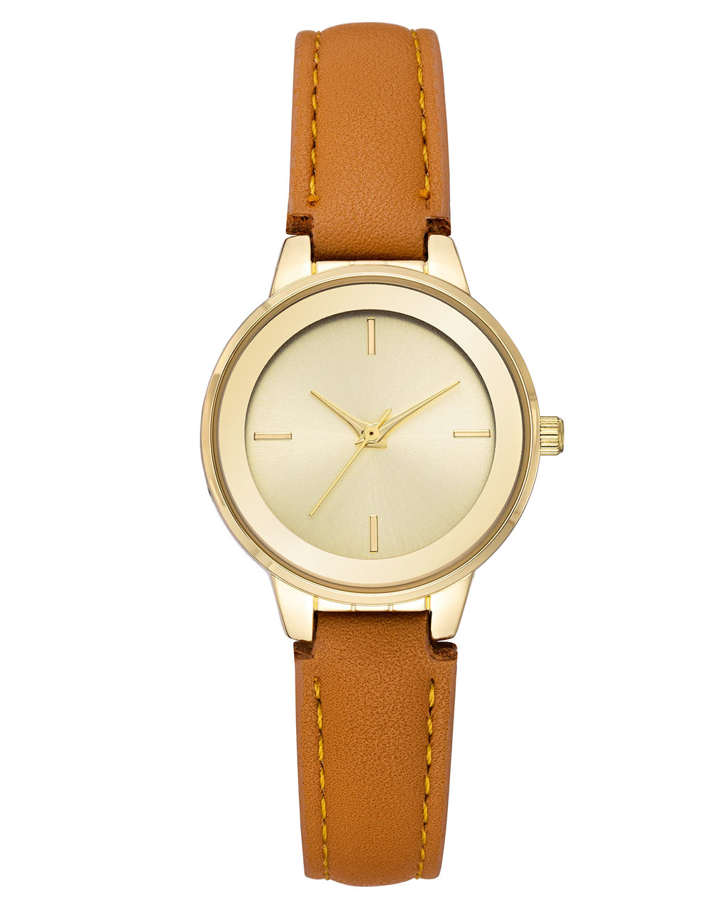 Essentials Women's Faux Leather Strap Watch