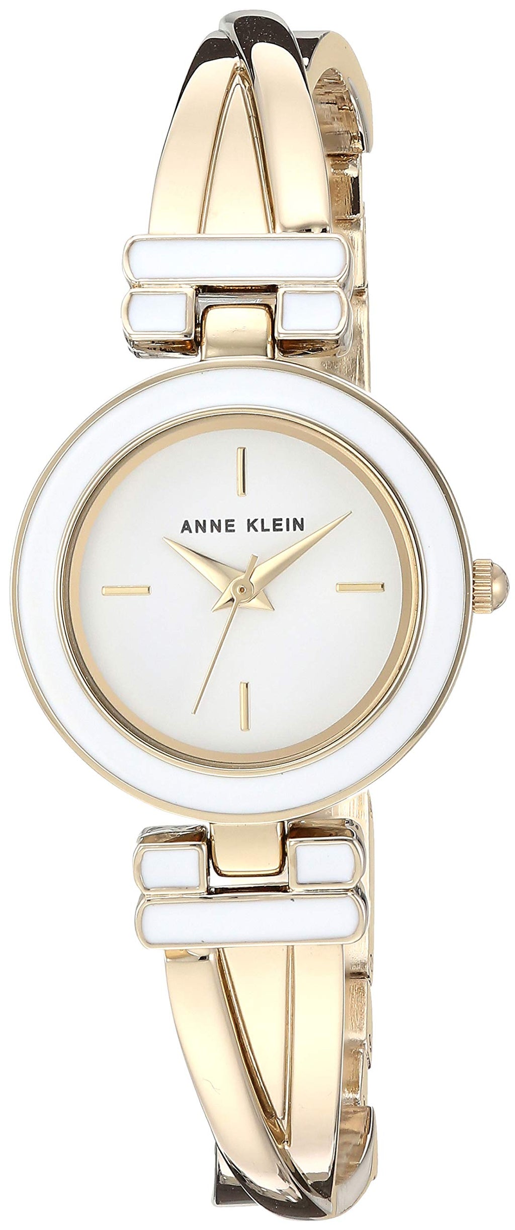 Anne Klein Women's Bangle Watch and Premium Crystal Accented Bracelet Set