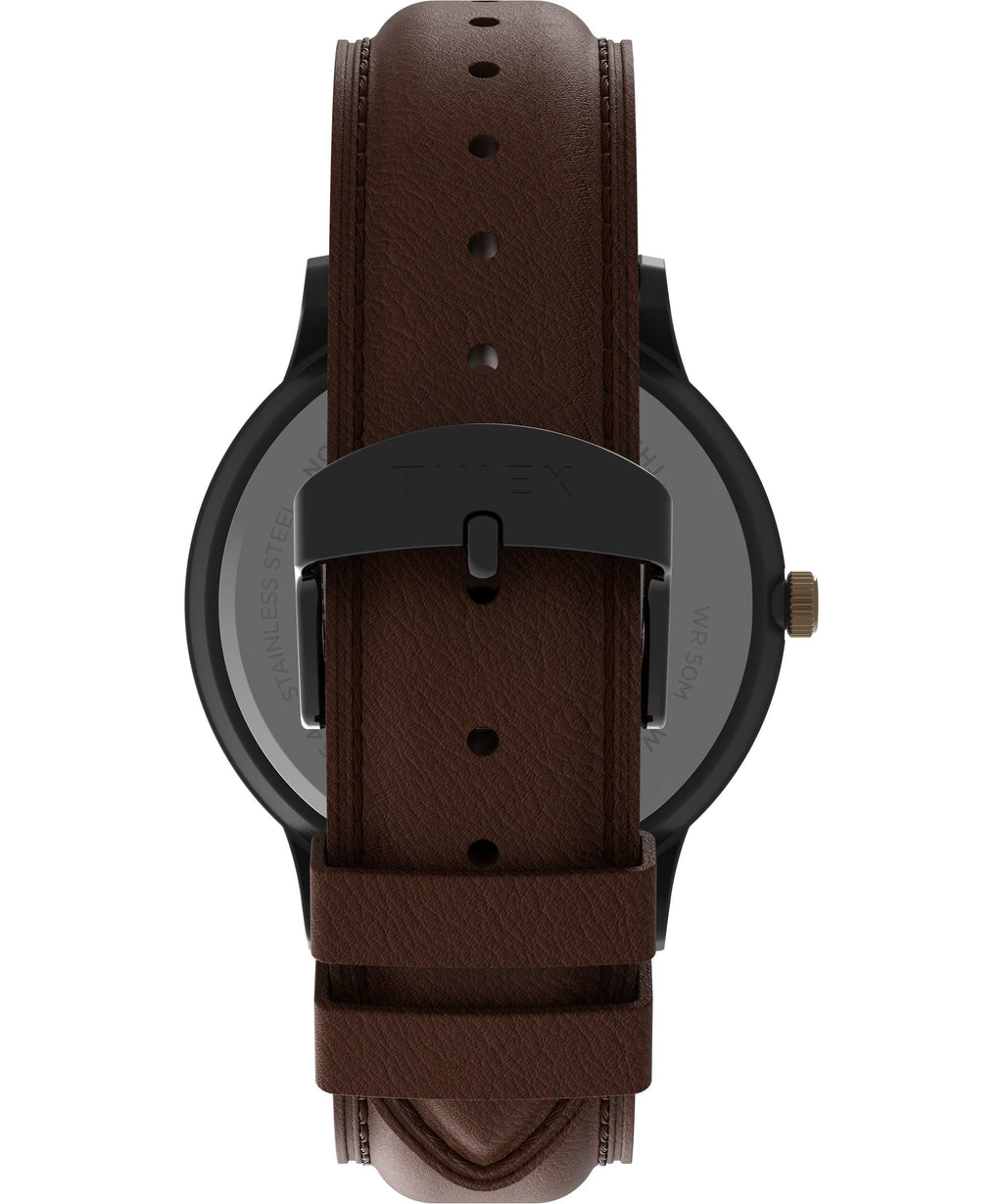 Timex Men's Waterbury Classic Chrono 40mm Stainless Steel Quartz Dress Watch with Leather Strap