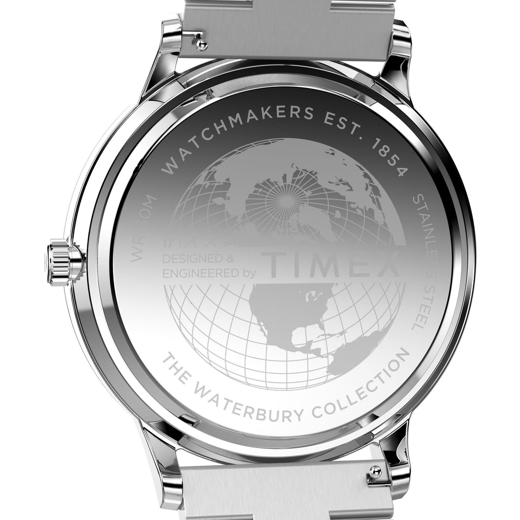 Timex Men's Waterbury Classic Chrono 40mm Stainless Steel Quartz Dress Watch with Leather Strap