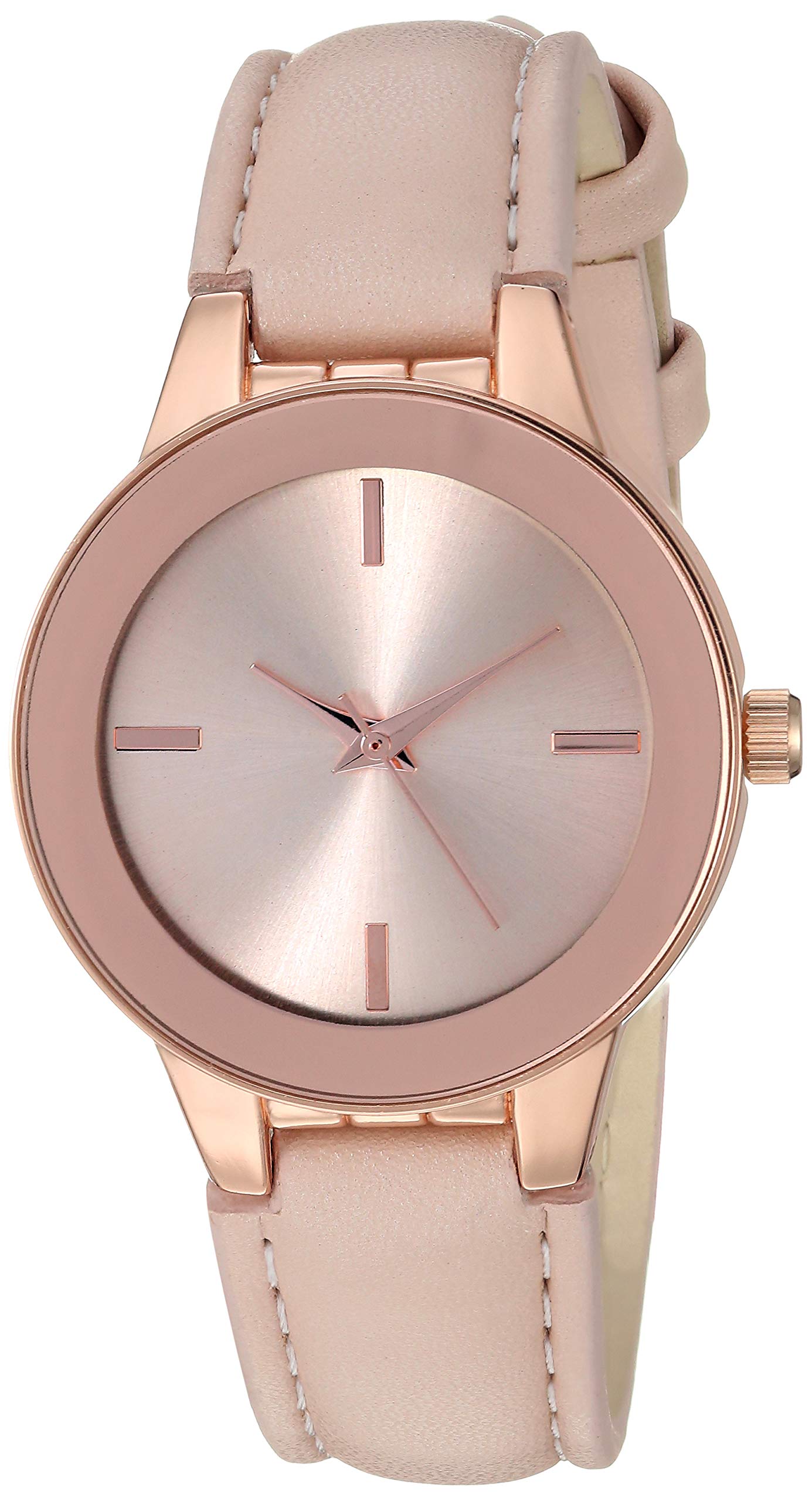 Essentials Women's Faux Leather Strap Watch
