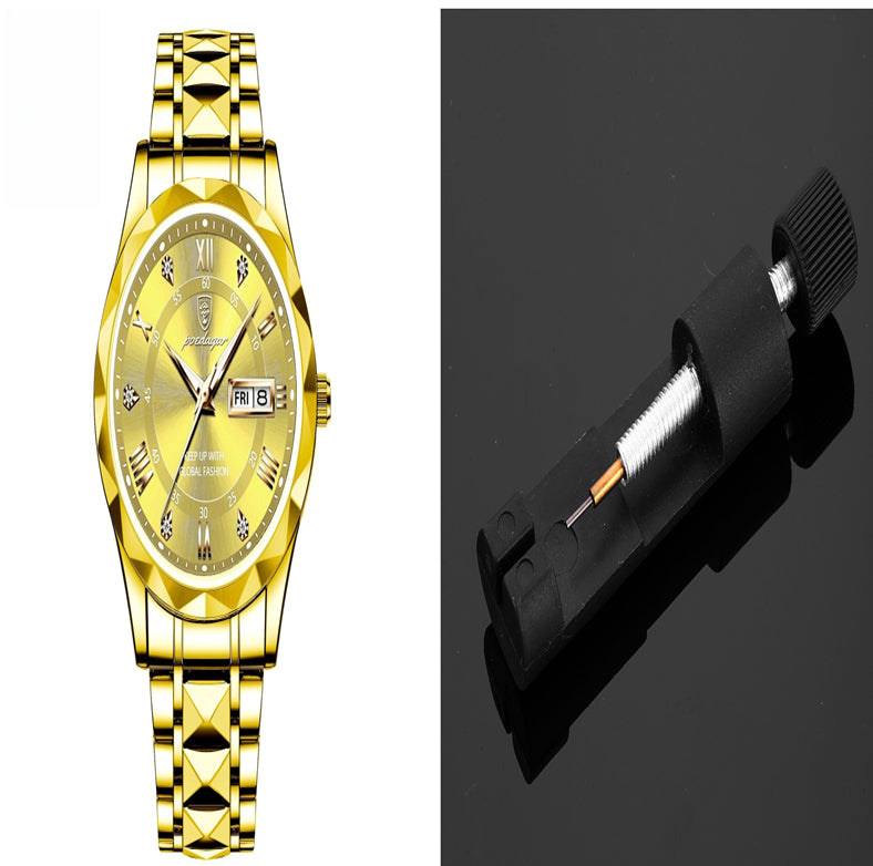 Men's Waterproof Double Calendar Luminous Quartz Watch