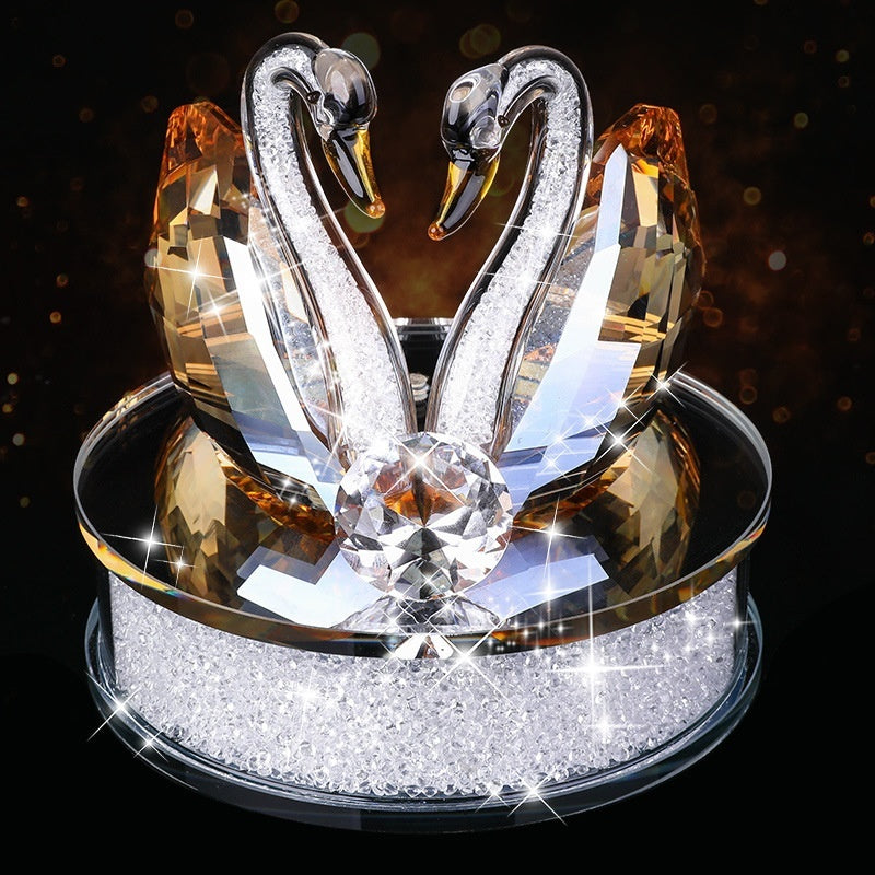 Car Ornament Decoration Supplies Crystal Swan Perfume Holder