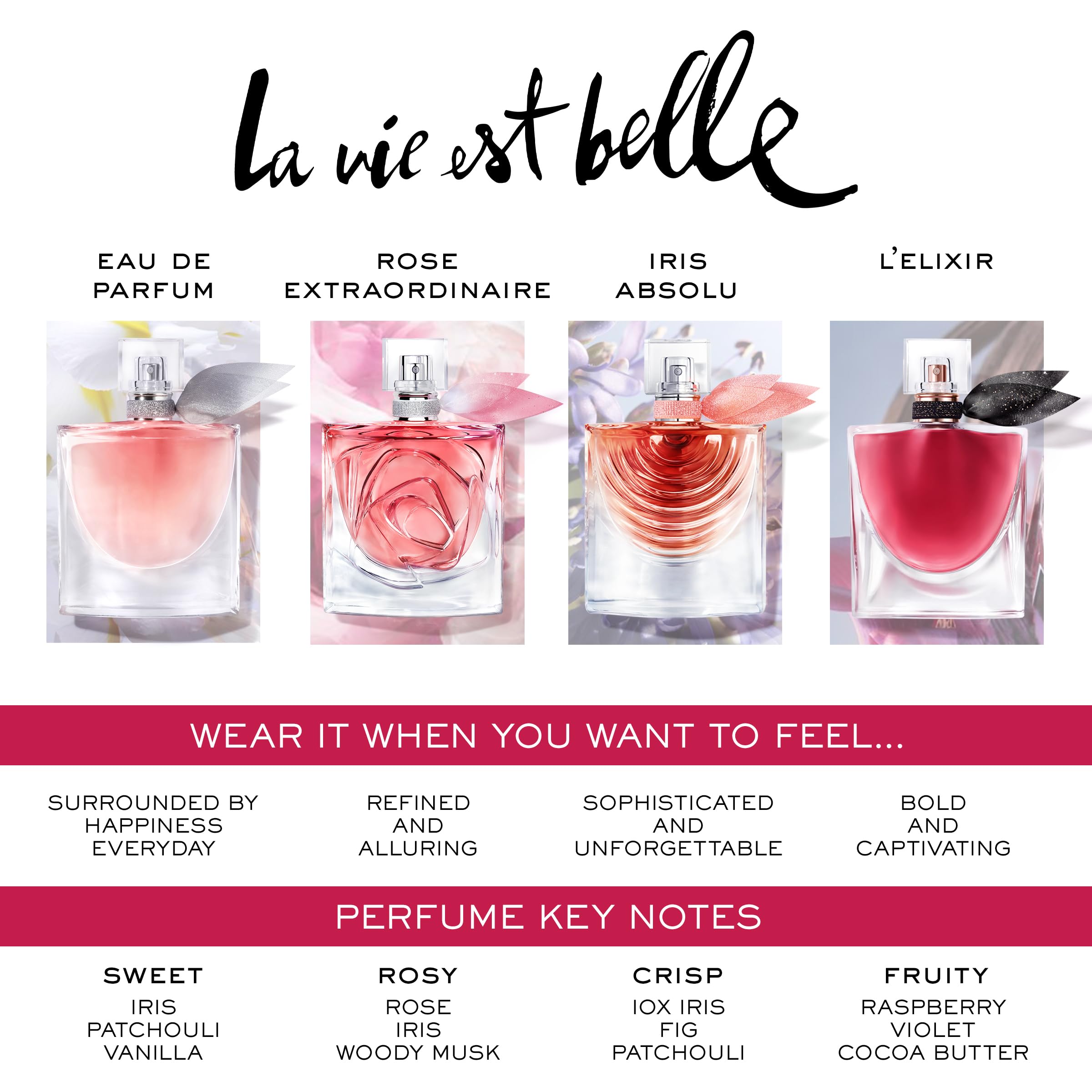 Lancôme La Vie Est Belle Rose Extraordinaire Eau de Parfum - Amazon Exclusive - Long Lasting Fragrance with Rose, Iris & Woody Musk - Warm & Floral Women's Perfume