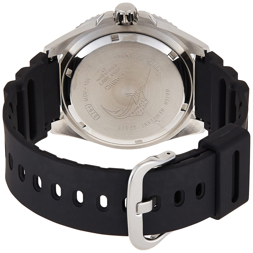Casio MDV106 Series | Unisex Analog Watch | 200M WR | Stainless Steel Case | Resin Band | 2 Hand Analog (HR, Min, SEC) | Date Display | Screw Down Crown/Screw Down Caseback | 3 Year Battery