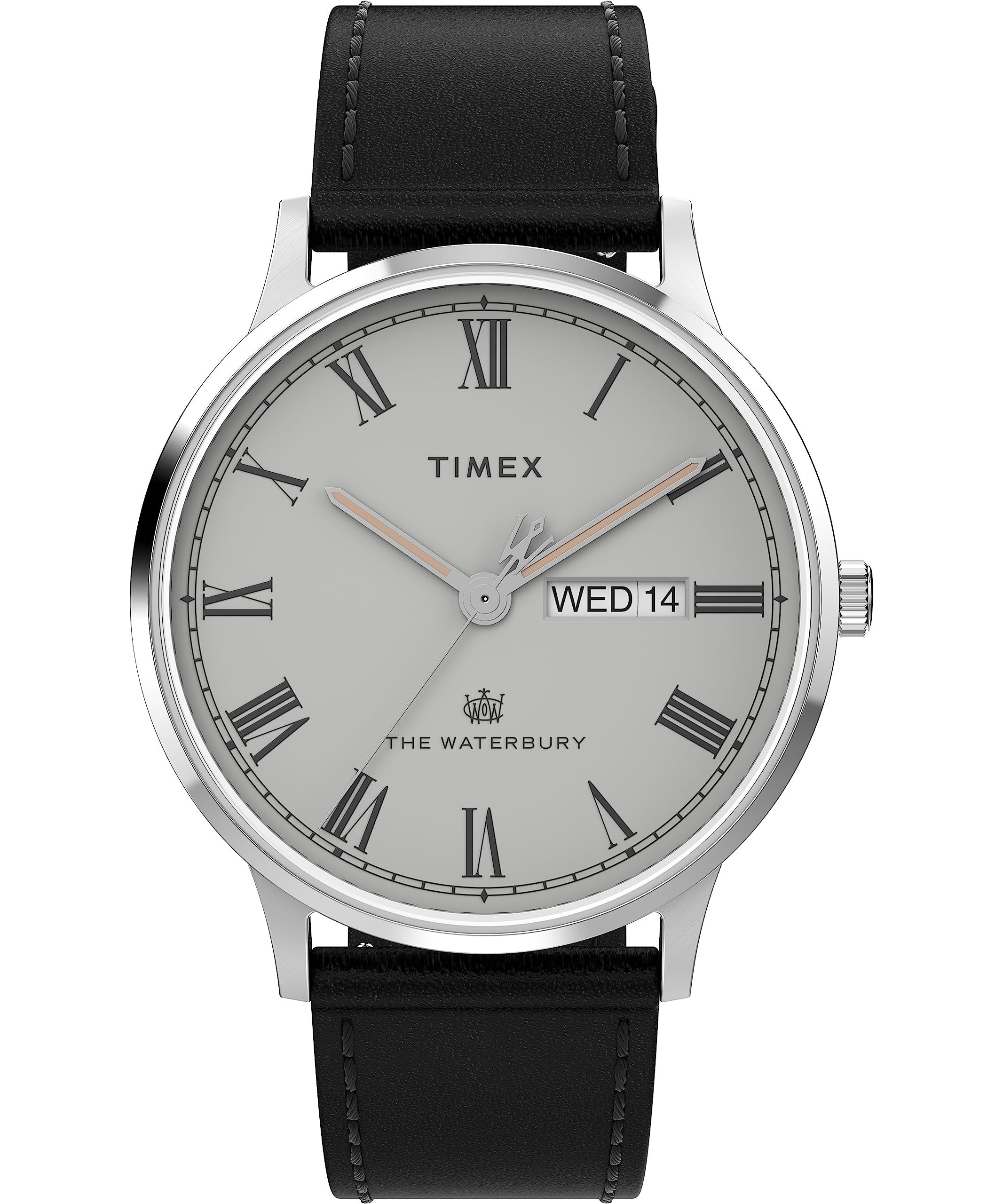 Timex Men's Waterbury Classic Chrono 40mm Stainless Steel Quartz Dress Watch with Leather Strap
