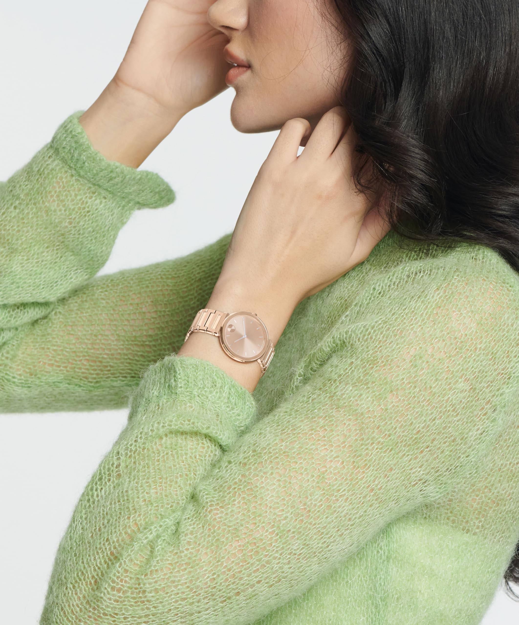 Movado Bold Horizon Ultra Thin Watch for Women - Swiss Made - Water Resistant 3ATM/30 Meters - Sleek and Slim Premium Luxury Wristwatch for Ladies - 34mm