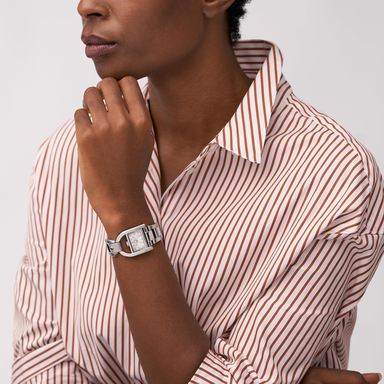 Fossil Women's Harwell Quartz Stainless Steel Three-Hand Watch, Color: Silver (Model: ES5326)