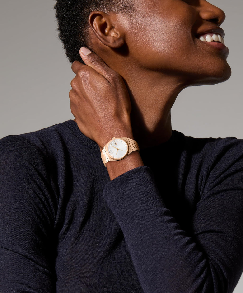 Movado Women's Bold Quest 35mm Watch, Seafoam Blue Sunray Dial, Swiss Quartz Movement, Stainless Steel Case and Bracelet, Date Window, Signature Dot, Modern Luxury Design